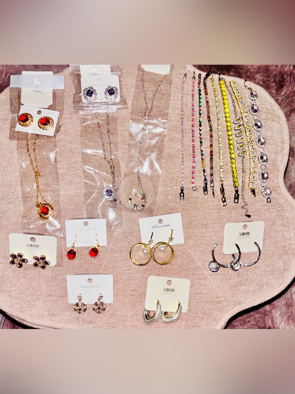 Best All-Rounder Massive 18 pc Boutique Jewelry Lot: Tennis Bracelets & Earrings